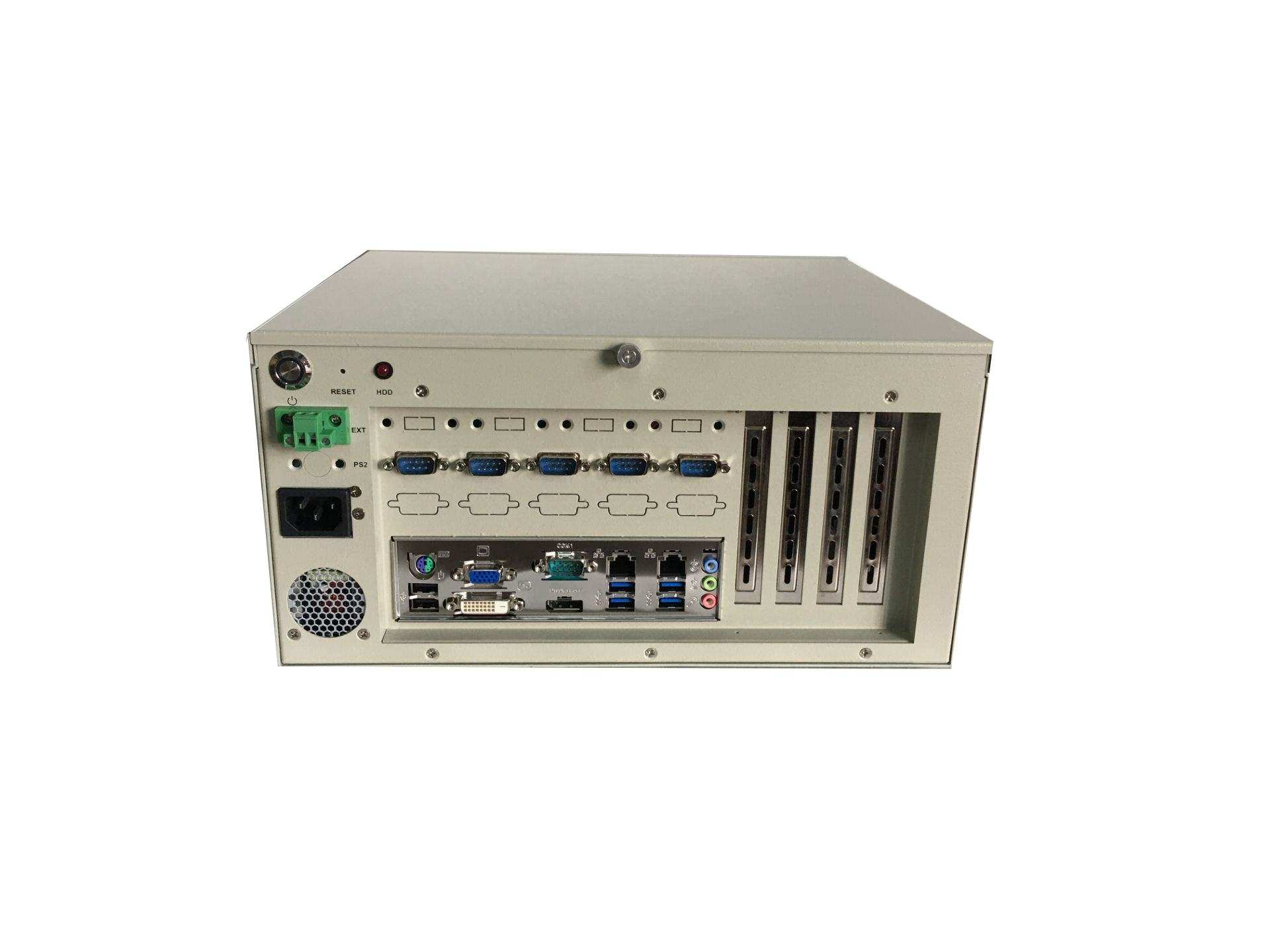 IPC-607-98E2壁挂式4槽位工控机英特尔酷睿6代7代H110C236芯片组12USB6串2网口3显示接口原装工业控制计算机